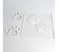 Double Paw Prints Template, Clear Acrylic Template, Woodworking Router Template