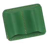 Double Pen Case PU Leather Retro Style with Easy Opening and Closing Function for the Workplace, Double Pen Pocket, Clip