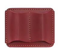 Double Pen Case PU Leather Retro Style with Easy Opening and Closing Function for the Workplace, Double Pen Pocket, Clip