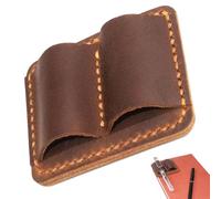 Double Pen Holder Clip, Practical Pen Organizer - Double Pen Clip Anti Lost Pen Organizer Vintage PU For Notebook Journal