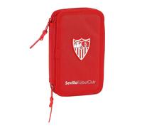 Double Pencil Case Sevilla Fútbol Club M854 Red Sporting 28 Pieces ... NEW