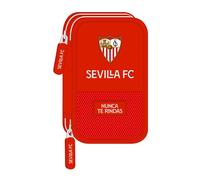 Double Pencil Case Sevilla Fútbol Club Red (28 Pieces) NEW