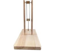 Double Pendulum Desktop Ornament, Wooden Scientific Demonstration Model, Handmade Desk Decor for Home Office and Study Space, Unique DIY Educational Gift