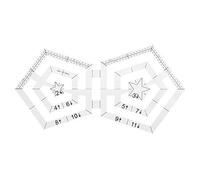 Double Pentagon Quilting Rulers, Quilting Ruler Double Pentagon Quilting Rulers Transparent Acrylic Pentagon Quilting Rulers Acrylic DIY Patchwork Sewing Drawing Tool