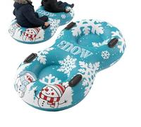 Double Person Snow Tube - Inflatable Winter Sled, Thickened PVC Ride, Large Backrest Design | Two Handles, Easy Inflate Deflate System For Family Outdoor Snow Fun
