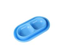 Double Pet Bowl, Rice Bowl, Ant-Proof Cat Bowl, Feeding Bowl for Stray Cats, Rainproof Cat Food Bowl for Outdoor, Cat Food Bowl, Washing Bowl (Blue, One Size)