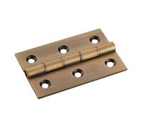 Double Phosphor Bronze Washered Butt Hinge Heavy Duty Door Hinge for Smooth Load Bearing on Timber Doors in Residential and Commercial Use (Antique Brass, 76mm x 50mm x 2.5mm)