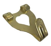 Double Picture Hooks No.3 Brassed - Heavy-Duty Wall Hooks For Hanging Photos & Frames - 20 Pack