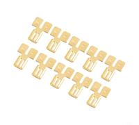 Double Piggyback Spade Connector 6mm 2 Way Electrical Wire Terminal Adapter for 8PCS/30PCS Pack, Brass Quick Disconnect Female Male Tabs, 15mm Len(30pcs)