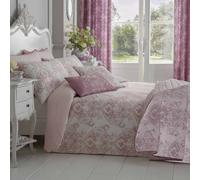 French Toile Patterned Duvet Cover Set Homescapes Pink Double