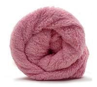 (Double, Pink) Teddy Bear Fleece Fitted Sheet Warm Thermal Sheet