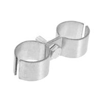 Double Pipe Clamp 32mm, Metal Twin Holder for Structural Installations | Heavy-duty metal composition provides long-term stability and resistance to mechanical wear and environmental exposure.