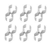 Double Pipe Clamp Chain Link Fence Clamps, 6Pcs Panel Clamps with Wing Nut, Carbon Steel Pipe Clamps for (0.78") Pipes, Ideal for Joining & Securing Gridwall Panels, Temporary Fence, Dog Kennel (20mm)