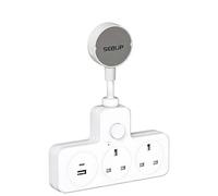 Double Plug Adapter UK with USB, 2 Way Socket Extension Adaptor, 13A UK 3 Pin Multi Plug Splitter for Home, Office, Travel and School Supplies