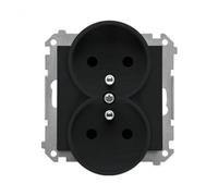 Double Plug Socket with Simon 55 Grounding TGZ2MCZ.01/149