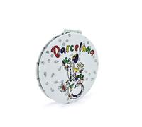 Double Pocket Mirror | Barcelona Design to Choose: Heart Monuments or Salamander Gaudí | Compact Mirror for Handbag | Travel Souvenir and Gift