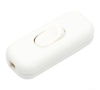 Double Pole Inline Rocker Switch, 6A Dual Control Cord Switch for Lamp Light, for ce Certified, 10000 Cycles Life, Black/White(Black)