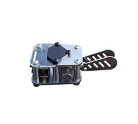 Double-Pole Key for Morse Code Transmission and Radio Transmitter Training with Manual/Automatic Dual-Propeller Switch and Trigger Mechanism, Silver