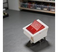 Double Pole Rocker Switch 4 Pin Illuminated 16A 240V 20A 125V ON OFF Switch Suitable for Industrial Equipment and Tools