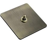Double-Pole Toggle switches, Switch,Lever Toggle, 86 Type Green Bronze Light Stainless Steel Brushed Retro Hotel Electrical Switches