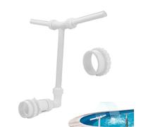 Double Pool Fountain, Adjustable DualWaterfall Pool Sprinkle Fountain, T-shaped Pools Waterfall Decor, Double Spray Pools Fountains, Garden Sprinkle Water Feature Outdoor Decoration