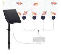 Double Port Solar Aquarium Air Pumps Stake Energy Efficient for Freshwater Tanks with Solar Power Supply Home Use Fish Tanks Aquarium Air Bubble Aeration