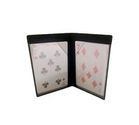 Double Prediction Card Illusion - Magic Print Vanish Trick with Black Wallet for Close-Up Performance - 15.7x11cm Paper Gimmick