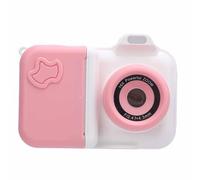 Double Print Camera, Print Camera Easy to Work with 5 Rolls of Printed Paper (Blue White) (Roseate and White)