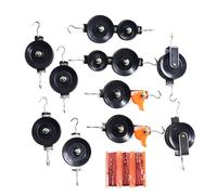 Double Pulley Block - 1.57" Metal 11-Piece Pulley Set | Pp Experiment Teaching Aids | Natural Science Learning Demonstration Equipment Parallel Equipment