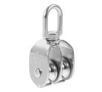 Double Pulley Block Stainless Steel for Lifting Machinery and Ships | Silver Finish, Rust-free Wear-resistant Build, Dual Wheel Structure, High Reliability for Traction Tasks