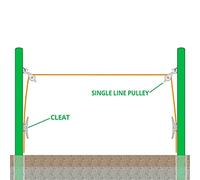 Double Pulley System, Heavy Duty Galvanised Washing line Kit