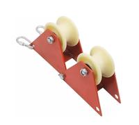 Double Pulley System with Steel Ring and Nylon Grooved Wheel for Construction Roofing Well and Commercial Lifting Applications