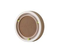 Double Purpose Puss Scratcher Bed Combo Recyclable Corrugated Center Scratch Immune Face Pet Furniture Home Deck Round/Oval Puss Scratcher with Catmint Owner Modern Pet Bed & Scratcher Combination