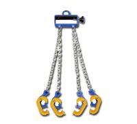 Double Quadruple Barrel Lifting Tool, Horizontal/Vertical/Inclined Lifting Barrel Chains Lift, Home Drum Grabber Easier And Safer to Carry Oil Drums(D-Load 2Ton/4400LBS-4leg)