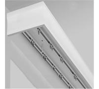 Double Rail Ceiling Track with Pelmet Box - Silent Glide Design for ains & Drapes, Easy Inll, Modern Home Décor Solut for Smooth and Slish h