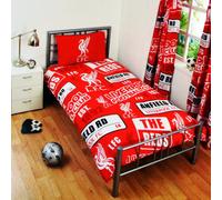 (Double, Red) Liverpool FC Childrens/Kids Official Patch Football Crest Duvet Set