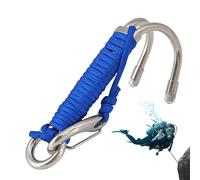 Double Reef Hook: Stainless Steel, Diving Safety Equipment | Heavy Rope Gate With Feathers, Safe Diving Tool For Cave Photography Use, Tools