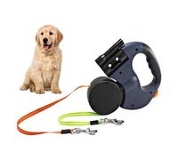 Double Retractable Dog Lead, 2 * 3m Head Pet Walking Leash Automatic Extendable Traction Leash for Small and Medium Dogs,360° Tangle-Free