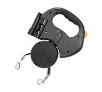 Double Retractable Dog Lead - 360° No TangleExtendable Dog Lead, Heavy Duty Reflective Dogs Leashs, Strong Nylon Band, 50lb/22.7kg, 10ft/3 M, For Walking 2 Dogs Or Cats Up To 50 Lbs