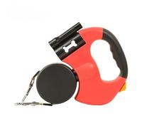 Double Retractable Leash for Two Dogs,360° Anti-Tangle Rotating Strap, 3M Stretchable Strap with Lighting Function, Double-Ended Pet Leash, Comfortable to Hold, Convenient for Walking Dogs (Red)