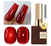 Double Rhythm Cat Eye Gel with Magnet 15ml Holographic Glitter Transparent Jelly Magnetic Color