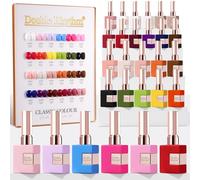 Double Rhythm Gel Nail Polish Set 14.2g Same Color Same Bottle Soak Off Gel Nail Polish Set Nail Art Manicure Salon DIY Home for Women 28pcs (Red Pink Collection-T24-4)
