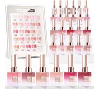 Double Rhythm Gel Nail Polish Set, 28 Pieces, Same Color and Bottle, Removable Gel Nail Polish Set for Manicure and Nail Decoration at Home, Ideal for Women (Jelly Collection)