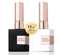 Double Rhythm - Set of 2 UV Gel Nail Polish 15ml Pure White Black for DIY Manicure Salon (A101)