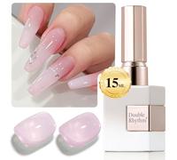 Double Rhythm Transparent Gel Polish Transparent Neutral Natural Clear Milky Same Color Same Bottle 15ml Jelly Nail Polish