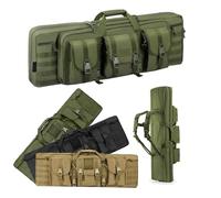 Double Rifle Case Tactical Padded Gun Bag Soft Carrying Case for Rifle and Pistol Storage and Transportation, 140cm/55inch