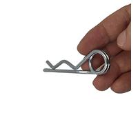 Double Ring R-Clip Pins R Shaped Spring Cotter Pin Zinc-Plating Trailer Tractor Mower Fastener Hardware (3 x 73 mm (5 pcs))