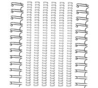 Double Ring Spiral Binding Spine, 100 Pcs Black Iron Binder Hinged Rings 28.5x1.5x0.9cm for Loose Leaf DIY Notebook