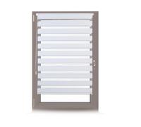 Double roller blind clamp-fix Translucent Opaque Shades Adjustable White
