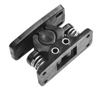 Double Roller Catch Door Spring Loaded Having Lock Stainless Clamp for Rv Doors Boat Caravan Stop Steel Construction with Secure Lock Bu (Black)